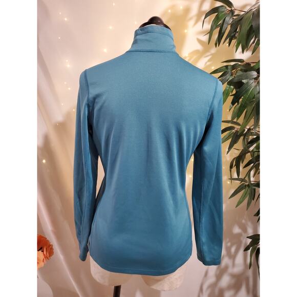 Rei Wind Pro Waffle 1/4 Zip Polartec Pullover Active Top Womens M Blue Gorpcore - Picture 3 of 10